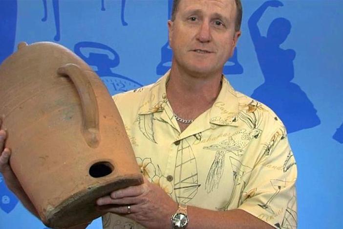 Beer jug -- or bird feeder? Find out in the ROADSHOW Feedback Booth.