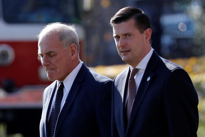 Why did chief of staff John Kelly initially defend Rob Porter?