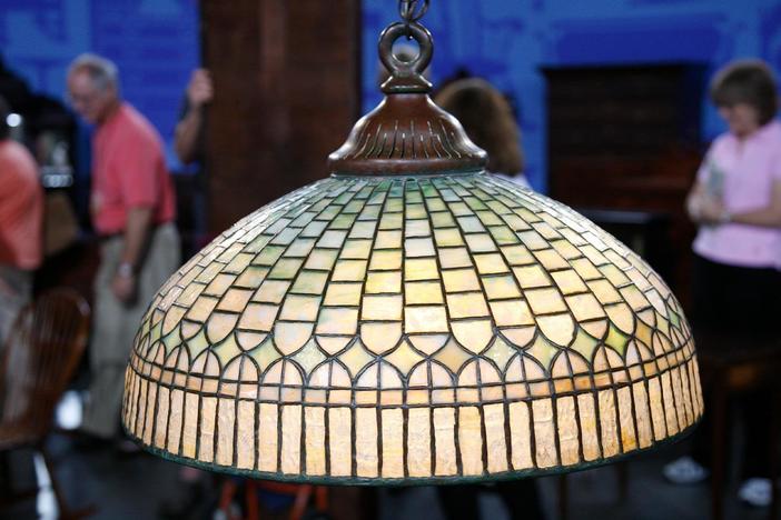 Appraisal: Tiffany Studios "Curtain Border" Shade, ca. 1905