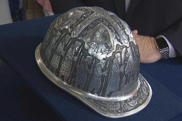 Appraisal: Presentation Aluminum Hard Hat, ca.1970, from Junk in the Trunk 8.