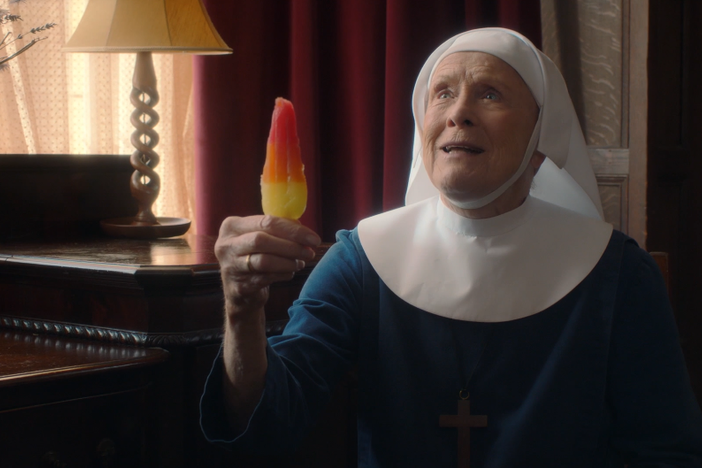Fred's scheme to give away popsicles elicits the highest praise from Sister Monica Joan.