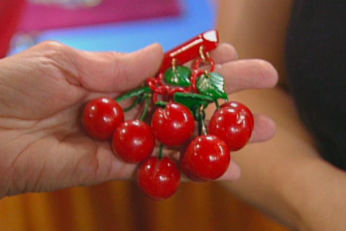 Appraisal: 20th-Century Bakelite Cherry Pin