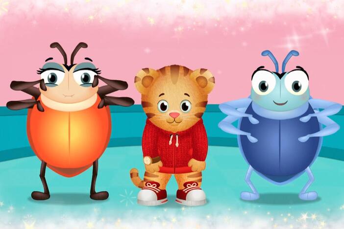 Daniel has lots of fun imaging that he is singing and dancing with the bugs.