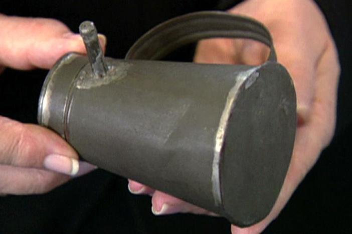 Appraisal: Tin Baby Nurser, ca. 1850, from ROADSHOW's Special: Greatest Gifts.