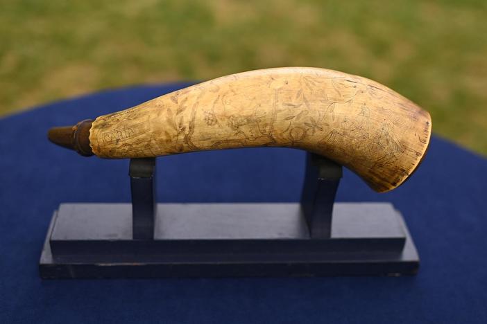 Appraisal: 1775 Abilmeleck Uncus-carved Powder Horn