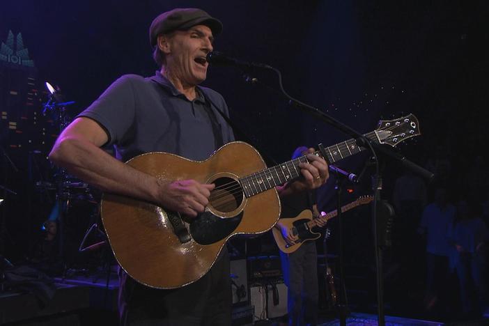 James Taylor performs "Your Smiling Face" on the ACL stage. 