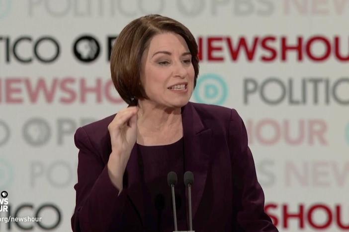 WATCH: Klobuchar says she didn't come to debate to listen to 'wine cave' fight