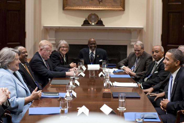President Obama hosted a meeting with about 20 US Christian leaders.