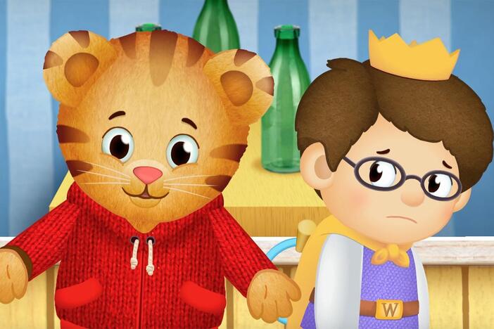 It's fun but it's also frustrating for Daniel to play the ring toss game. 