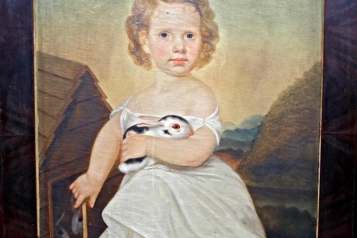 Appraisal: Folk Art Portrait of a Child, ca. 1825, from Richmond Hour 2.