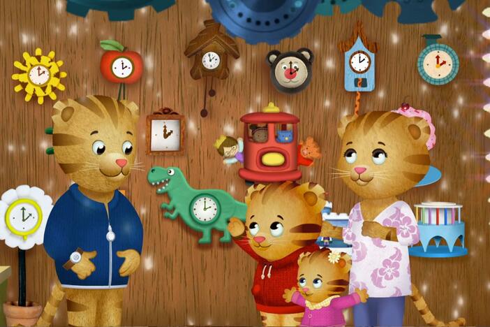 Daniel and his family visit the clock factory./Daniel notices how other families have fun.