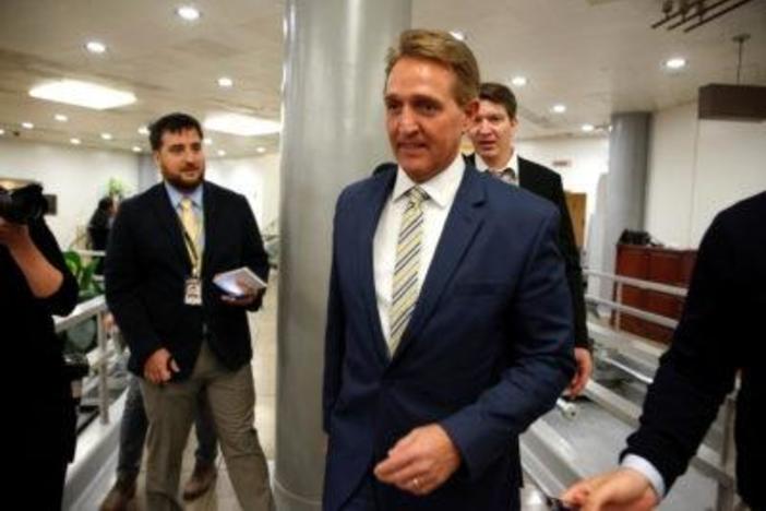 Sen. Jeff Flake slammed President Trump for his attacks on the news media.