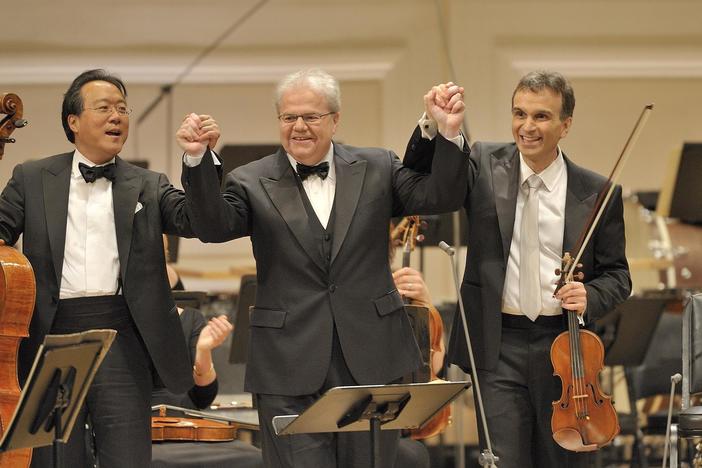 Pianist Emanuel Ax, cellist Yo-Yo Ma and, violinist Gil Shaham perform at Carnegie Hall