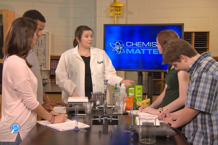 In segment G, acids and bases, two types of solutions made of chemical compounds.