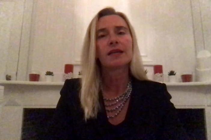 Federica Mogherini joins the program.