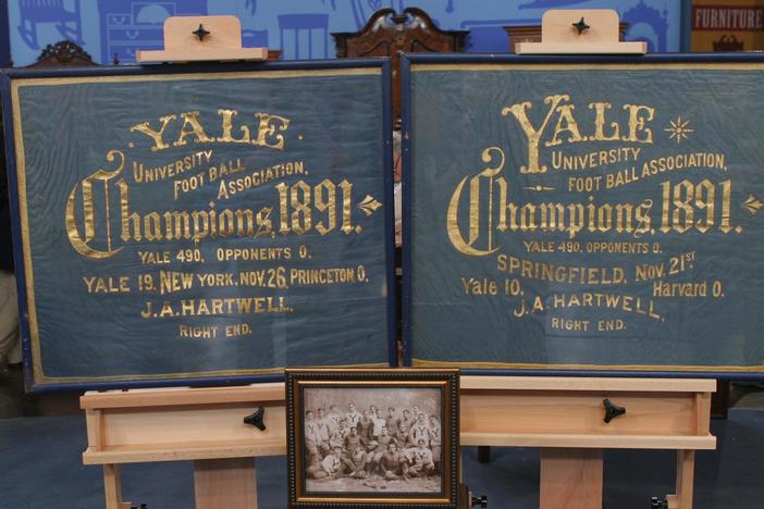 Appraisal: 1891 Yale University Football Banners