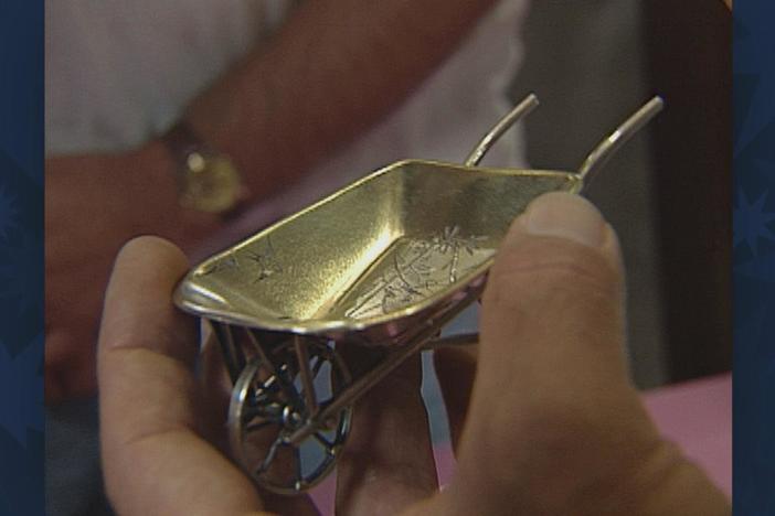 Appraisal: Tiffany Mixed-Metal Wheelbarrow, from Vintage Sacramento.