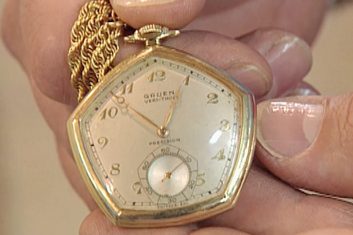 Appraisal: Dietrich Gruen Pentagonal Watch, ca. 1945, in Vintage Chicago.