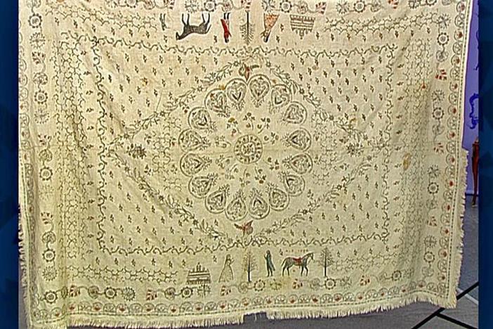 Appraisal: 1796 American Homespun Coverlet, from Vintage Des Moines.