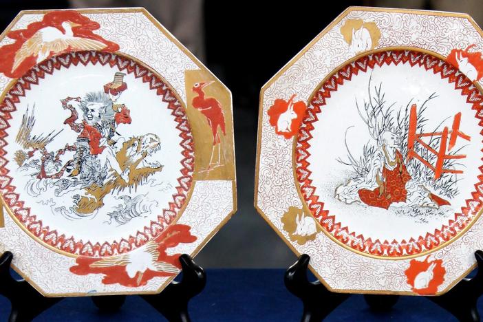 Appraisal: Jules Vieillard Japonesque Faience Plates & Bowls from Atlanta Hour 3.