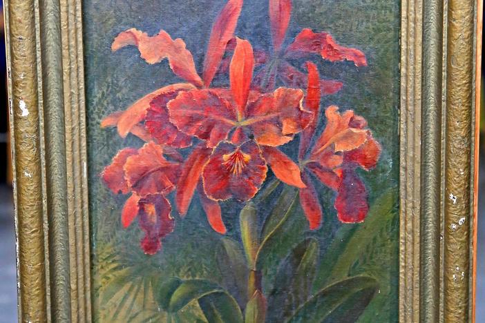 Appraisal: 1899 Paul de Longpre Oil, from Jacksonville Hour 2.