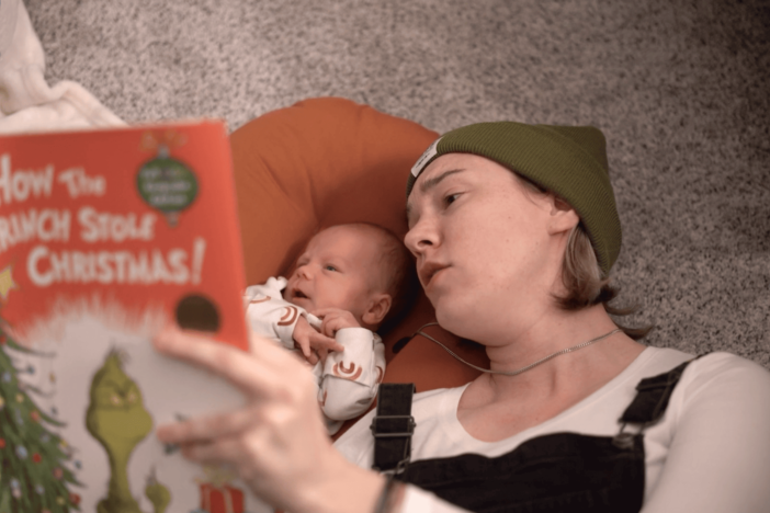 A filmmaker records her wife’s introduction to motherhood, finding purpose in the process.