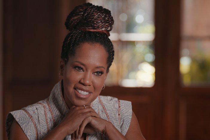 Regina King sheds tears of joy reading the voter registration card of one of her ancestors