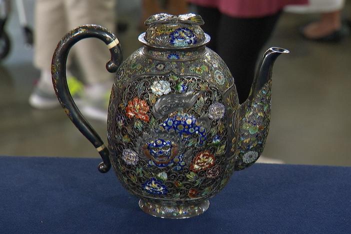 Appraisal: Hiratsuka Silver Filigree Teapot, ca. 1895, from Salt Lake City Hour 2