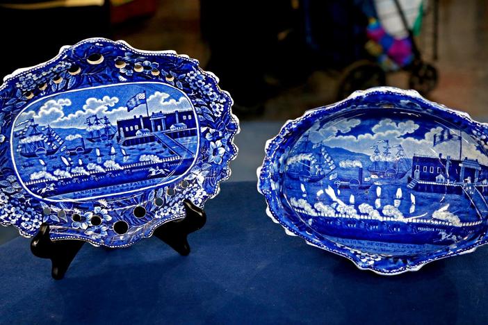 Appraisal: Clews Fruit Bowl & Stand, ca. 1825, from Knoxville Hour 2.