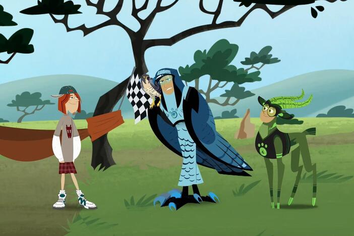 Martin activates his peregrine falcon suit to find a lost cheetah cub.