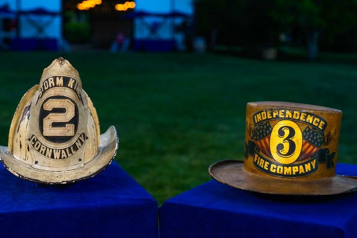 Appraisal: Fire Helmet & Fire Parade Hat