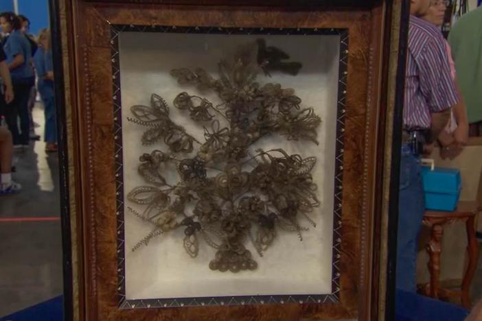Appraisal: Victorian Memorial Hair Wreath, ca. 1875
