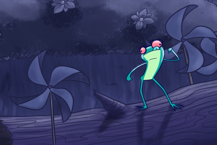 Frogs have a dance party with their swamp pals in this cute animated short.