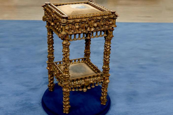 Appraisal: Folk Art Spool Table, ca. 1900, from Kansas City Hour 2.