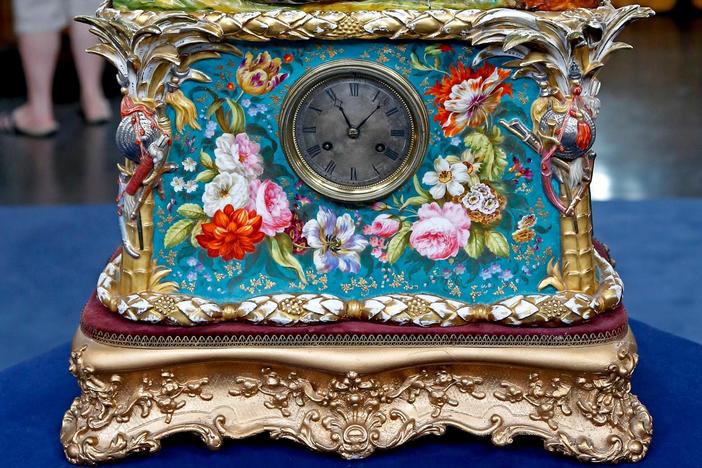 Appraisal: French Porcelain Clock, ca. 1840, from Knoxville Hour 1.