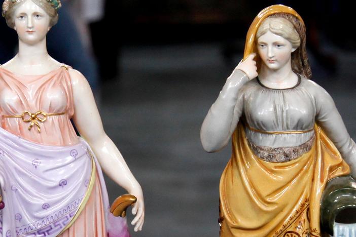 Appraisal: German "Four Seasons" Porcelain Figurines, from Billings Hour 2