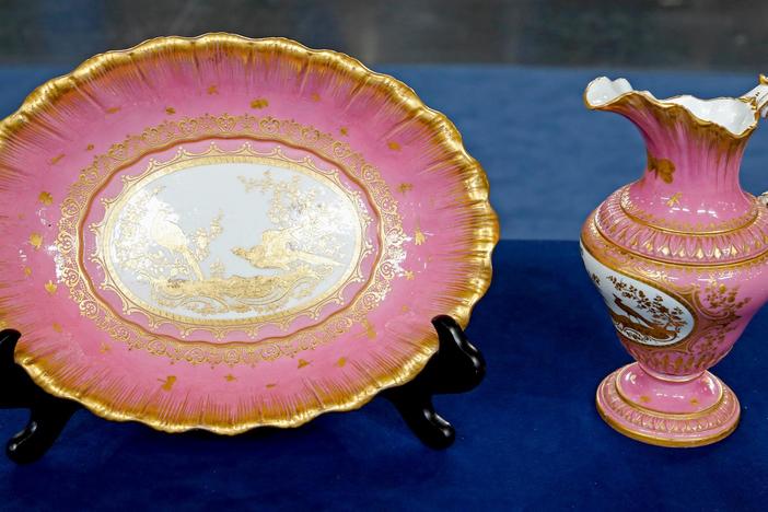 Appraisal: French Gilded Ewer & Basin Set, ca. 1800, from Knoxville Hour 1.