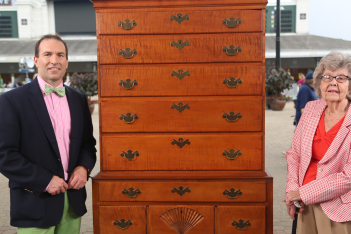 Appraisal: Married Queen Anne Maple High Chest