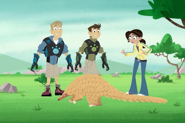 Aviva, Martin and Chris find a unique and scaly creature, the pangolin!