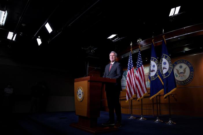 How is the GOP reacting to leaked audio of McCarthy’s pledge to urge Trump to resign?
