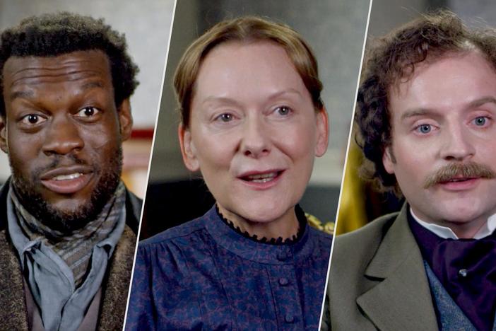 Cathy Belton, Ansu Kabia, and Andrew Gower discuss their characters' connections to Eliza.