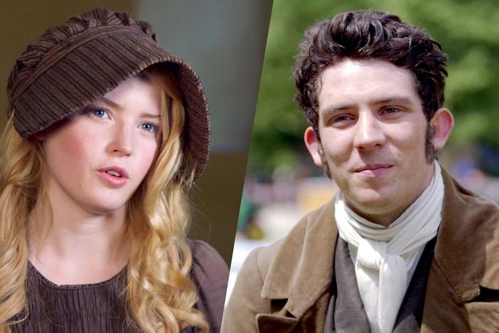 Stars Ellie Bamber and Josh O'Connor talk about their characters' intertwined stories.