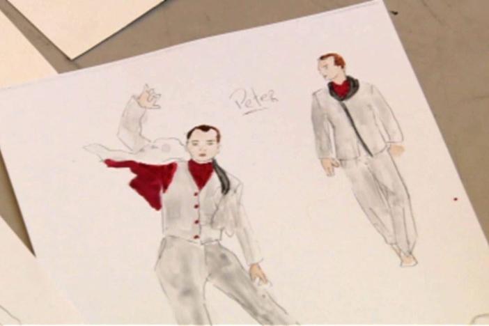 In this outtake from Bill T. Jones: A Good Man, the costume designer prepares wardrobe