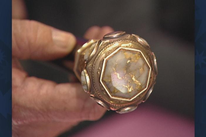 Appraisal: Gold-Quartz Cane, ca. 1850, from Our 50 States Hour 1.