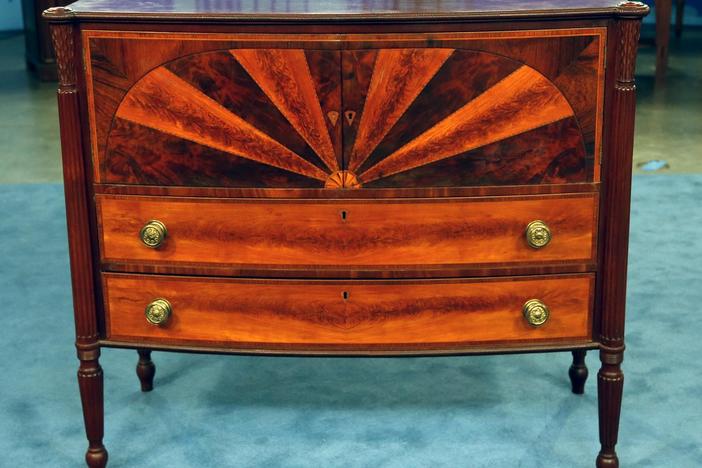 Appraisal: Federal Bowfront Server Attrib. to William Hook, ca. 1810, from Detroit Hour 1.
