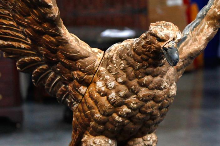 Appraisal: Carved Wooden American Eagle, ca. 1850, from Atlanta Hour 3.