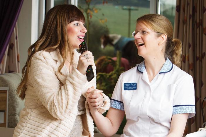 Patients at Strathcarron hospice in Scotland face life's end with song and humor.