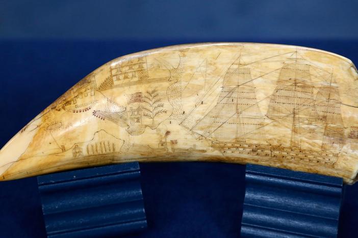 Appraisal: Scrimshaw Whale Tooth, ca. 1840, from Boise Hour 2.
