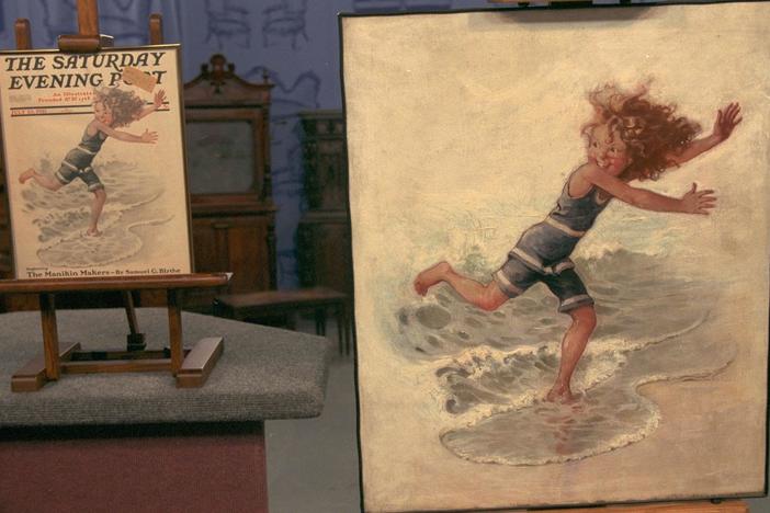 Appraisal: Sarah Stilwell Weber Illustration Painting for Saturday Evening Post