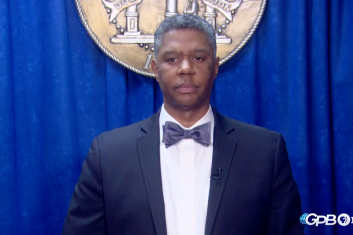 House Minority leader James Beverly delivers the Democratic response to State of the State